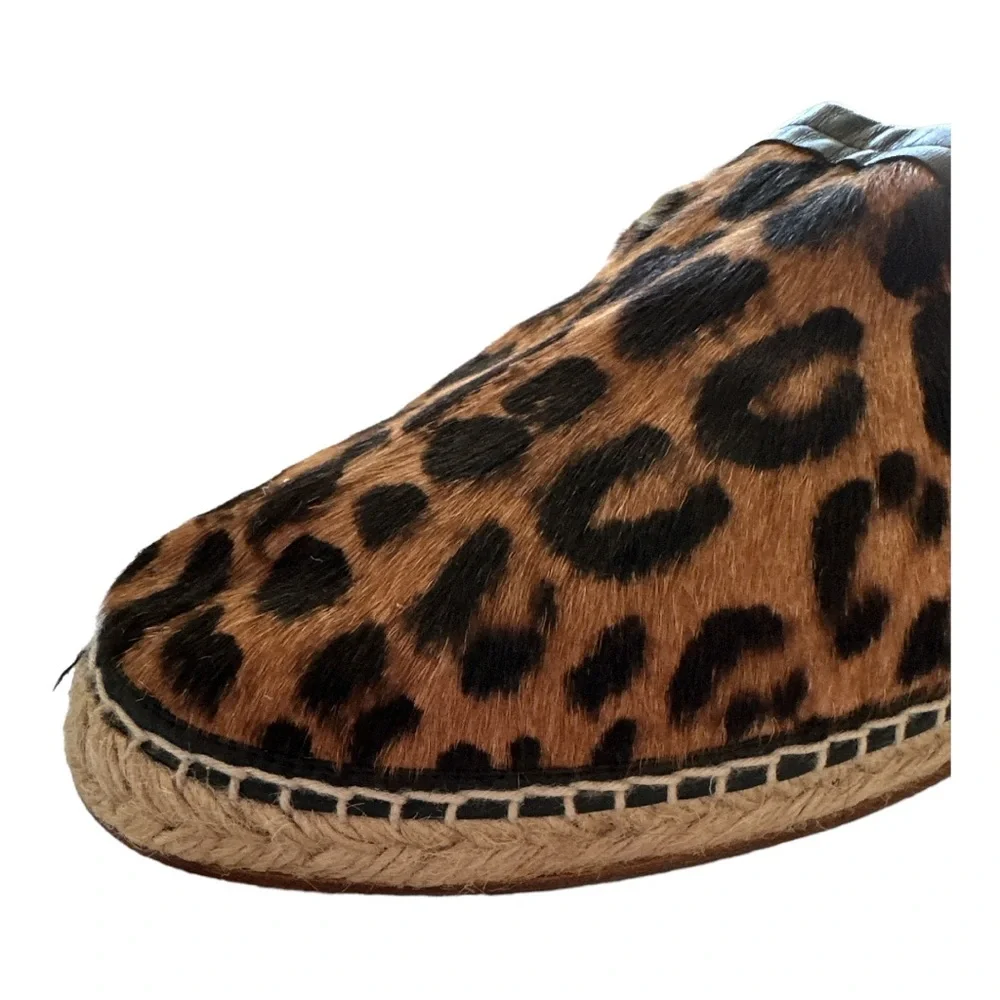 Dolce & Gabbana Women's Flats Leopard-print fabric Espadrilles Sz. 11